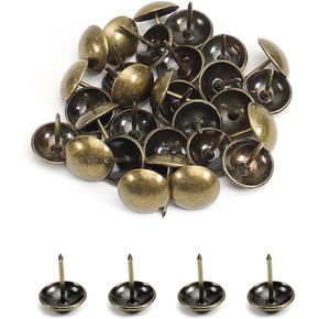 20Pcs Upholstery Round Thumb Tacks 19mm/0.75" Head Dia Iron electroplated Vintage Style Metal 23mm/0.91" Height for Furniture Decoration Chair Cork Board Sofa Headboards Bronze