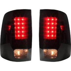 KEWISAUTO LED Tail Lights for Dodge RAM 1500 2500 3500 09-18, Smoked Black LED Taillights Brake Rear Lamps for Dodge RAM 1500 2009-2018 / RAM 2500 3500 2010-2018 Accessories (2PCS)