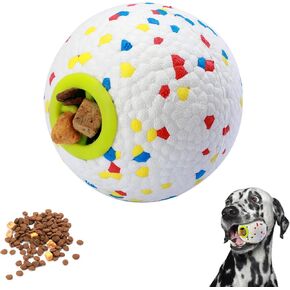 كرة لعبة تيكاتون للكلاب، ليست للمضغ العدواني، لعبة ألغاز تفاعلية للحيوانات الأليفة للسلالات المتوسطة والكبيرة، رائعة لجلب ألعاب القذف وتحفيز التسنين in Kuwait