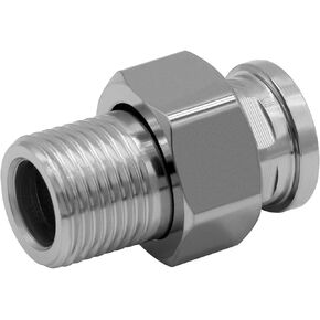 Beduan Stainless Steel 1/2" Male threaded to 3/4" Female thread Water Meter Coupling Adapter Pipe Connector Fitting