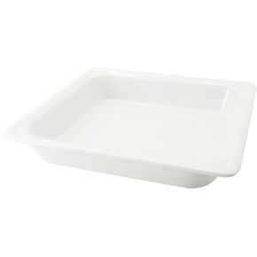 CAC China Food Pans Bright White Porcelain 2/3 GN Pan, 14 by 12-3/4 by 2-1/2-Inch, 4-Pack in Saudi Arabia