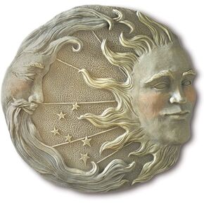 Gifts & Decor Celestial Sun Moon Star Wall Plaque for Living Room