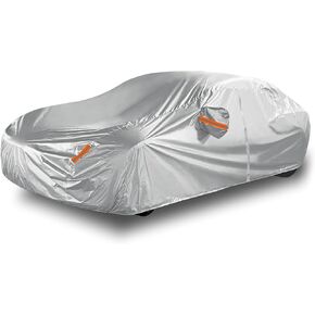 X AUTOHAUX Car Cover Full Car Custom Fit for Tesla S Model S 2012-2022 Waterproof Dustproof Windproof Snow Sun Heat Protection Outdoor All Weather Accessories 190T