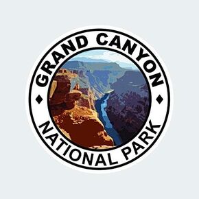 Grand Canyon National Park Sticker Decal Self Adhesive Camp Hike az Arizona 1.25" Wide
