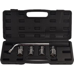 FLZOSPER Telescoping Extendable Wheel Lugs Wrench with Four SAE & Metric Double-Side Lug Nut Sockets（17-19，21-23,11/16‘’-3/4‘’，13/16‘’-7/8‘’）