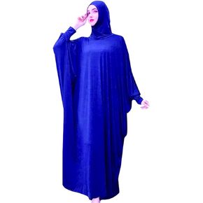 Women's Muslim Dress One Piece Prayer with Hijab Full Length Dress Abaya Dubai Islam Robe Turkey Caftan