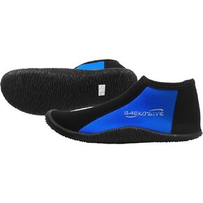 3mm Neoprene Low-Cut Boots for Adults - Anti-Slip Rubber Sole - for Scuba Diving, Spearfishing, River Tracing, Water Activities