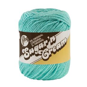 Lily Sugar 'N Cream The Original Solid Yarn, 2.5oz, Medium 4 Gauge, 100% Cotton - Seabreeze - Machine Wash & Dry
