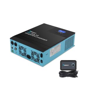 Renogy 48V 3500W عاكس موجة جيبية نقية، الكل في واحد مع وحدة تحكم شحن MPPT، وضع توفير الطاقة DC 48V إلى AC 120V، زيادة 7000W، الطاقة الشمسية، شحن بطارية المولد، LCD&LED، للمنزل، التخييم، RV in Kuwait