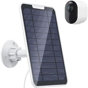 4W Solar Panel Charging Compatible with Arlo Pro 3/Pro 4/Pro 5S/Ultra/Ultra 2/Go 2 only,9.8ft Charging Cable, IP65 Weatherproof Solar Panel with 360°Wall Mount(Magnetic Connector)…
