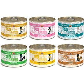 Weruva Cats in The Kitchen Grain-Free Wet Canned Cat Food 6 Flavor Variety Pack of 12 Cans, 6 Ounces Each