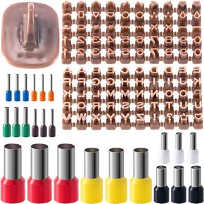 PAGOW 125pcs الطين رسالة ختم مجموعة البوليمر الفخار الحرفية اليدوية مزدوجة صغيرة الأبجدية عدد ثقب المسافة البادئة جولة دائرة القاطع السيراميك التنقيط الخبز الدائري العفن أداة لكمة للطفل لعبة هدية