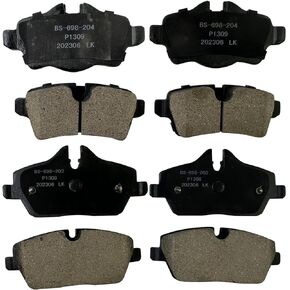 Front and Rear Ceramic Brake Pads for 2007-2015 Mini Cooper Disc Brake Kit Replacement P-1308, P-1309