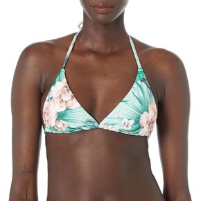 BECCA Women's Standard Rebecca Virtue Print Play Triangle Bikini Top-3-way Wear, Adjustable, Tie Back, Swimwear Separates
