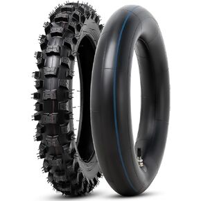 2.50-10 33J Off Road Mini Dirt Bike Front/Rear Tire and Inner Tube Compatible with 2.5-10 Off Road Dirt Bike Pit Bike/Motorcycle Tire (P-279)