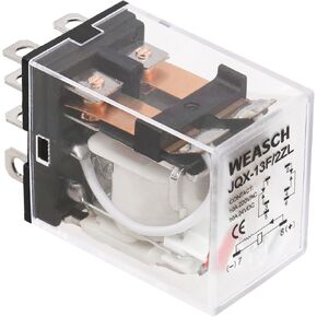 2Pcs Electromagnetic Power Relay, JQX-13FL 2Z, AC 110V Coil, DPDT, 10A 8Pin, with LED Indicator Light (2)