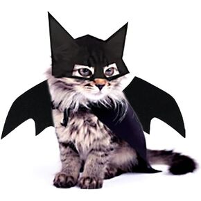 Halloween Cosplay Pet Bat Hat Wings Cat Dog Bat Vampire Costume Accessory