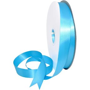 Morex Ribbon 08822/00-328 Double Face Satin Ribbon 7/8" X 100 YD Island Blue Ribbon for Gift Wrapping, Birthday Gift Cards, Satin Dress for Women, Silk Ribbons for Crafts, Wedding Gifts for Couple