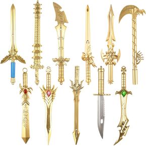 24 Pieces Gel Ink Pens Set Ancient Sword Shape Gel Ink Pens Fun Novelty Gel Pen Black Ink Plastic Pen for School Office Writing Birthday Party