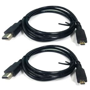 Micro HDMI (Male) to HDMI (Male) Cable; 1.2m / 47 in; 2 Each