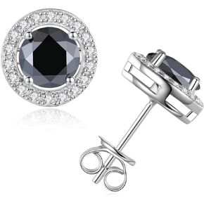 Moissanite Stud Earrings for Women, 925 Sterling Silver 1-2Carat Moissanite Diamond D Color VVS1 Stud Earrings Perfect Jewelry Gifts