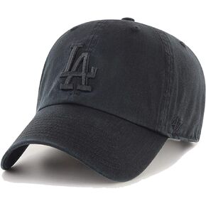 '47 Brand Los Angeles LA Dodgers Clean Up Hat Cap Adjustable (All Black)