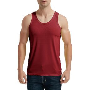 Locachy Men's Quick Dry Stretchy Workout Tank Top Athletic Gym Bodybuilding Fitness Sleeveless T-Shirts