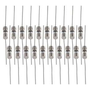 Heyiarbeit Glass Fuses Axial with Lead Wire 250V 1A Time Delay Slow Blow for Energy Saving Lamp Bulb 20pcs (T1A)