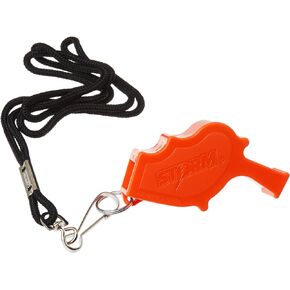 Markwort Storm Safety Whistle with 19-Inch Black Lanyard (Color May Vary), Orange