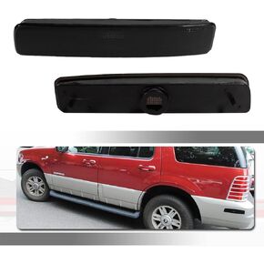 Compatible With 2002 2003 2004 2005 2006 2007 2008 2009 2010 Mercury Mountaineer Fender Rear Bumper side Marker Lights Red Lens Red Led Lamps OEM 5L9Z-15A201-CA & 5L9Z-15A201-DA