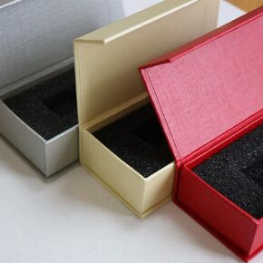 4X Magnetic USB Presentation Gift Boxes, Cream/Red/Grey/Orange Colours, Flash Drives, Removable Drives, 4, Wedding USB Box
