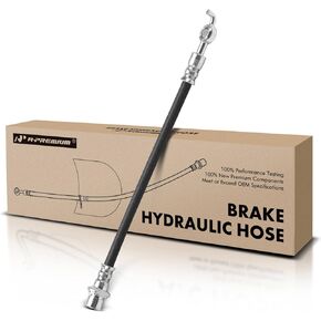 A-Premium Rear Driver or Passenger Outer Brake Hydraulic Hose Compatible with Select Toyota Models - Yaris 2012 2013 2014 215 2016 2017 2018, 1.5L - Replace# 9094702E11