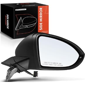 A-Premium Passenger Side Power Door Mirror - Compatible with Volkswagen Golf 2015-2021, Golf Alltrack, Golf SportWagen, GTI - Heated Manual Folding Black Outside Rear View Mirror w/Turn Signal