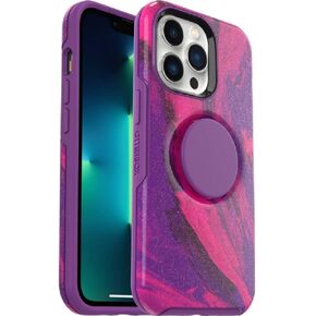 OtterBox + Pop Symmetry Series Case for iPhone 13 Pro (Only) - Non-Retail Packaging - Stay Peachy (Pink Graphic) in Kuwait