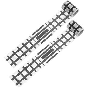 2 Rolls Track Tape Road Paper Tape Railway Track Sticker Traffic Road Stickers Road Tape for Kids Gift Wrapping Stickers Highway Washi Tape Sound and Light Child do it Yourself