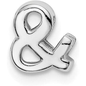 Solid 925 Sterling Silver Ampersand Slide Charm Pendant