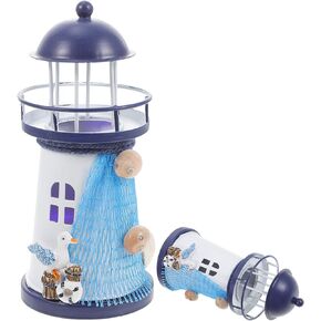BESPORTBLE Lighthouse Decor Decorative Nautical Lighthouse Mediterranean Style Ornament for Home Decor, Photo Props, Ocean Theme Party