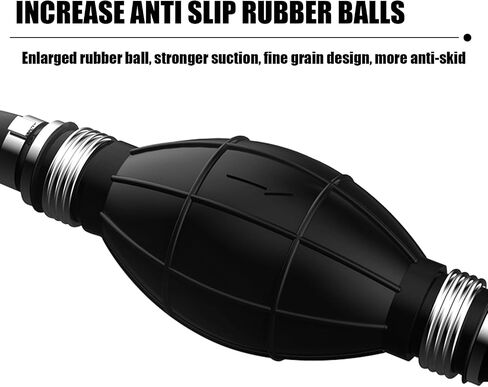 1 PC Bulb Type Car Fuel Pump, Hand Fuel Transferion Valve Accessory, Universal Rubber Marine Boat Gasoline Petrol Diesel Pump Accessories (Black #0.2In) in Saudi Arabia