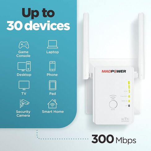 N300 WiFi Extender Booster Repeater للمنزل والخارج - معزز إشارة موسع أجهزة إرسال واستقبال الشبكة اللاسلكية in Saudi Arabia