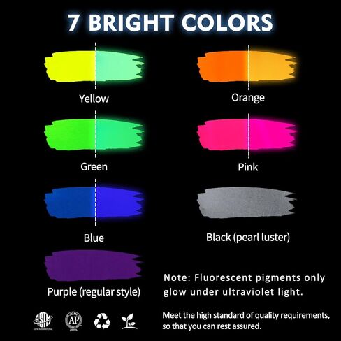 Leather Paint Set, 7 Neon Colors Acrylic Leather Paint for Shoes | Leather Accessories | Premium Shoe Paint Kit for Sneakers | Bags | Purses | Waterproof, Flexible, Long-Lasting Sneaker Paint Kits in Saudi Arabia