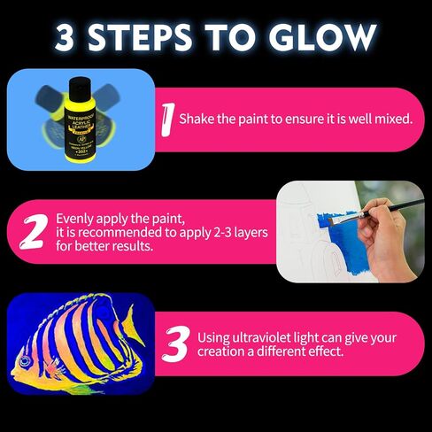 Leather Paint Set, 7 Neon Colors Acrylic Leather Paint for Shoes | Leather Accessories | Premium Shoe Paint Kit for Sneakers | Bags | Purses | Waterproof, Flexible, Long-Lasting Sneaker Paint Kits in Saudi Arabia