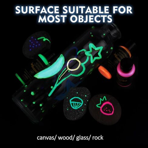 Leather Paint Set, 7 Neon Colors Acrylic Leather Paint for Shoes | Leather Accessories | Premium Shoe Paint Kit for Sneakers | Bags | Purses | Waterproof, Flexible, Long-Lasting Sneaker Paint Kits in Saudi Arabia