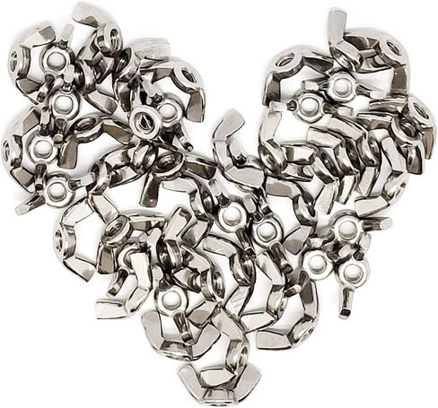 50pcs M4-0.7mm Stainless Steel Wing Nuts Hand Twist Tighten Ear Wing Nut Threaded Thumb Butterfly Claw Nuts in Saudi Arabia