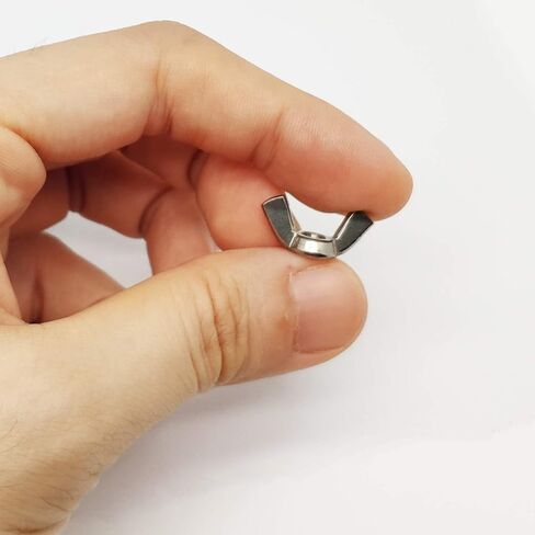 50pcs M4-0.7mm Stainless Steel Wing Nuts Hand Twist Tighten Ear Wing Nut Threaded Thumb Butterfly Claw Nuts in Saudi Arabia