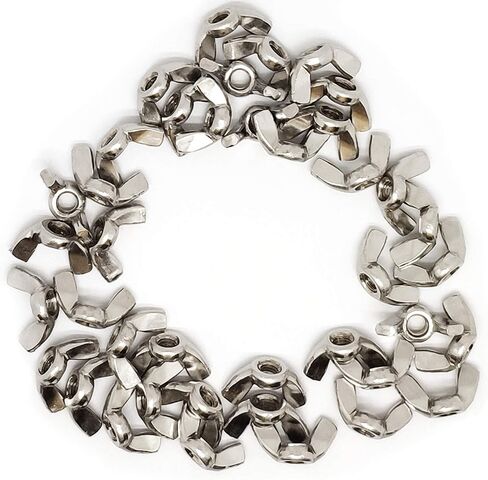 50pcs M4-0.7mm Stainless Steel Wing Nuts Hand Twist Tighten Ear Wing Nut Threaded Thumb Butterfly Claw Nuts in Saudi Arabia