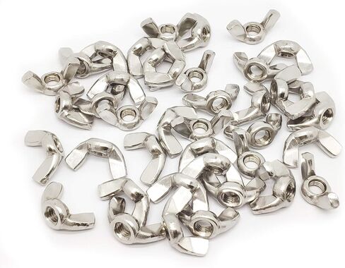 50pcs M4-0.7mm Stainless Steel Wing Nuts Hand Twist Tighten Ear Wing Nut Threaded Thumb Butterfly Claw Nuts in Saudi Arabia