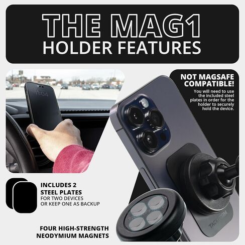 Tackform Vent Phone Mount Compatible with 2021-2024 Ford F150 and Raptor | CNC Machined Aluminum | Zero Slip, Anti-Scratch | Universal Magnetic Phone Holder | Short Reach | (NOT MAGSAFE Compatible) in Saudi Arabia