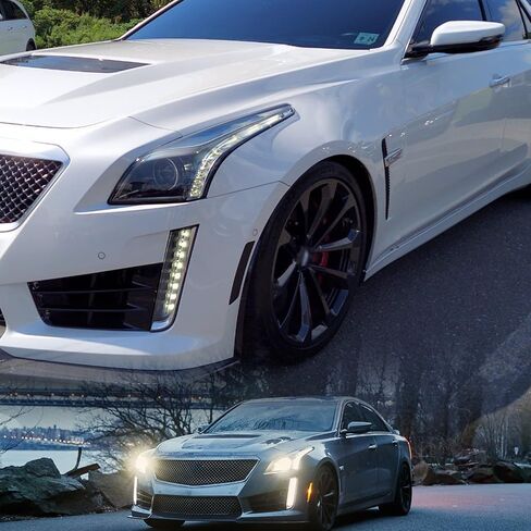 NSLUMO العنبر LED أضواء العلامات الجانبية لكاديلاك ATS CTS 15-19 كامارو 16 متابعة عدسة الدخان Led المصد الأمامي مصابيح العلامات الجانبية OEM استبدال in Saudi Arabia