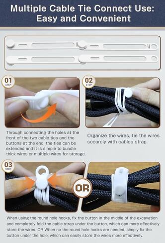 Viaky 10 Piece Silicone Reusable Cable Ties Cord Organizer Wire Holders For Cords Cable Straps Travel USB Charging Earphone Cable Management (Black) in Saudi Arabia