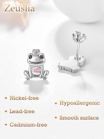 Animal Earrings 925 Sterling Silver Nurse Stud Earrings Cute Animal Earrings Jewelry Nurse Day Gifts for Women Girls in Saudi Arabia